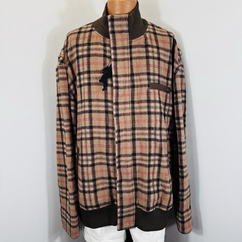 Streetwear A. Tiziano Sz 4XL Wool Premium Bomber Jacket Plaid British heritage